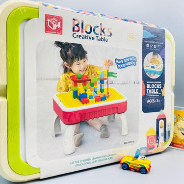 3 in 1 multifunctional classic building blocks desk